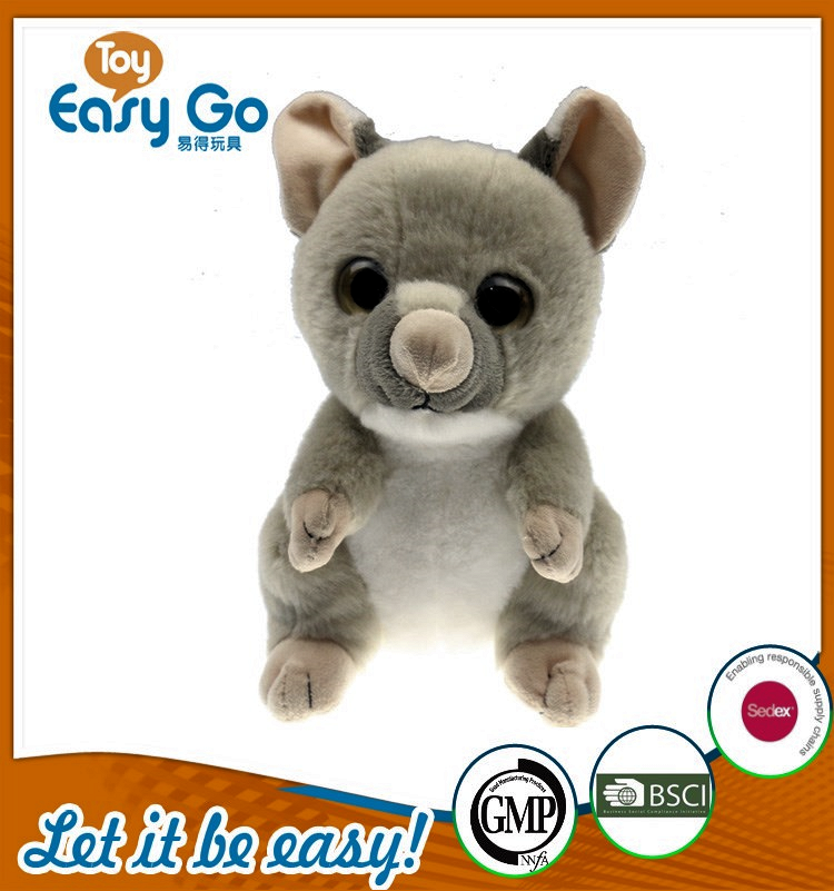 BSCI stuffed grey sitting koala 